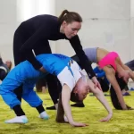 Занятия йогой, фитнесом в спортзале Acrosport Красноярск