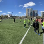 Занятия йогой, фитнесом в спортзале Академия футбола спорткомплекса Олимпийской деревни Москва