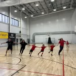 Занятия йогой, фитнесом в спортзале Академия МФК Спартак Великий Новгород