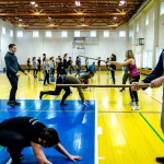 Занятия йогой, фитнесом в спортзале Академия Самообороны и Безопасности Сочи