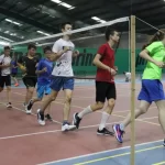 Занятия йогой, фитнесом в спортзале Бадминтоник Москва