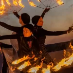 Занятия йогой, фитнесом в спортзале Без границ, театр огня и света Санкт-Петербург