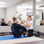 Занятия йогой, фитнесом в спортзале EMS Fitness Новосибирск