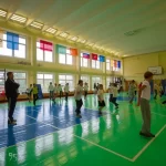 Занятия йогой, фитнесом в спортзале ГБОУ г. Москвы школа 953 Москва