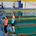 Занятия йогой, фитнесом в спортзале МБУ СШОР Спутник Нижний Тагил