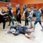 Занятия йогой, фитнесом в спортзале Просайкл Мирный
