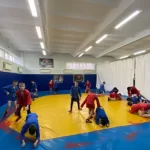 Занятия йогой, фитнесом в спортзале СШОР Юпитер Рязань