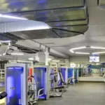 Занятия йогой, фитнесом в спортзале СССР Москва